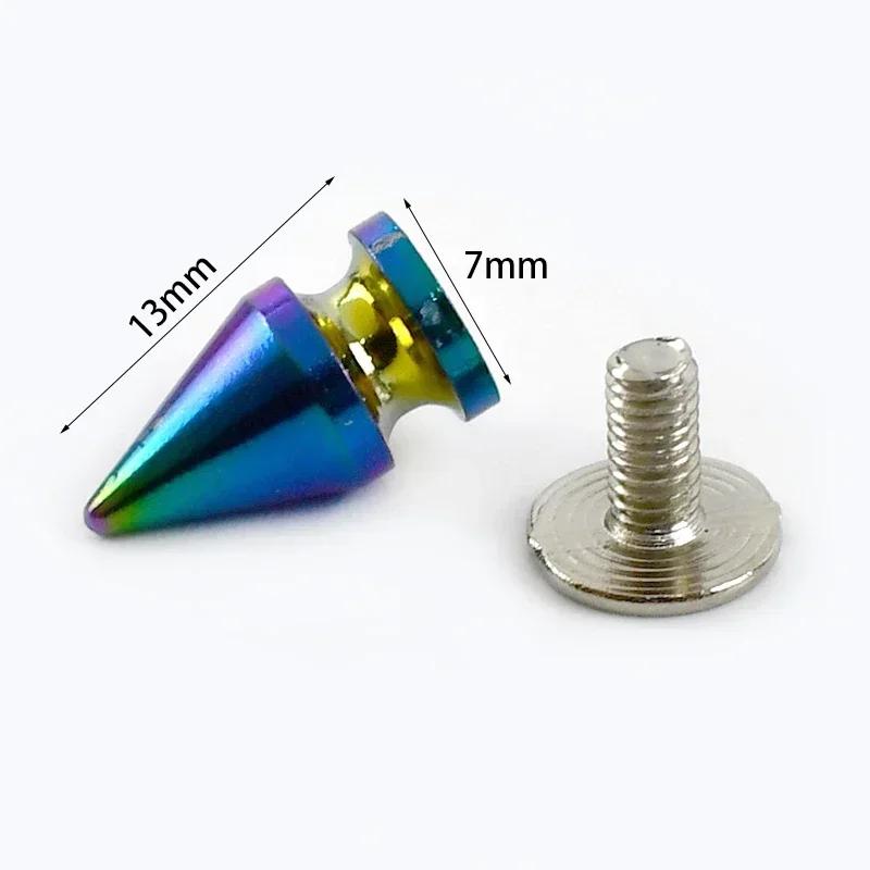 5/10/20Pcs Meetee Metal Punk Rivets Screwback Cone Studs Spikes for Leather Crafts Garment Rivet Bag Decor Nails DIY Accessories