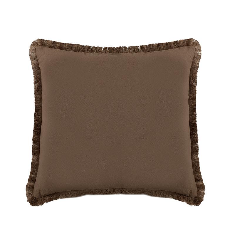 Modern Simple Sofa Cover Pillow Thickened Washed Cotton and Linen Tassel Living Room Bedroom Sofa Bedside Pillow Cover
