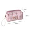 Cosmetic Bag Solid Color Travel Toiletry Bag Pearl Handle Cosmetic Bag Elegant For Backpack Travel Organization