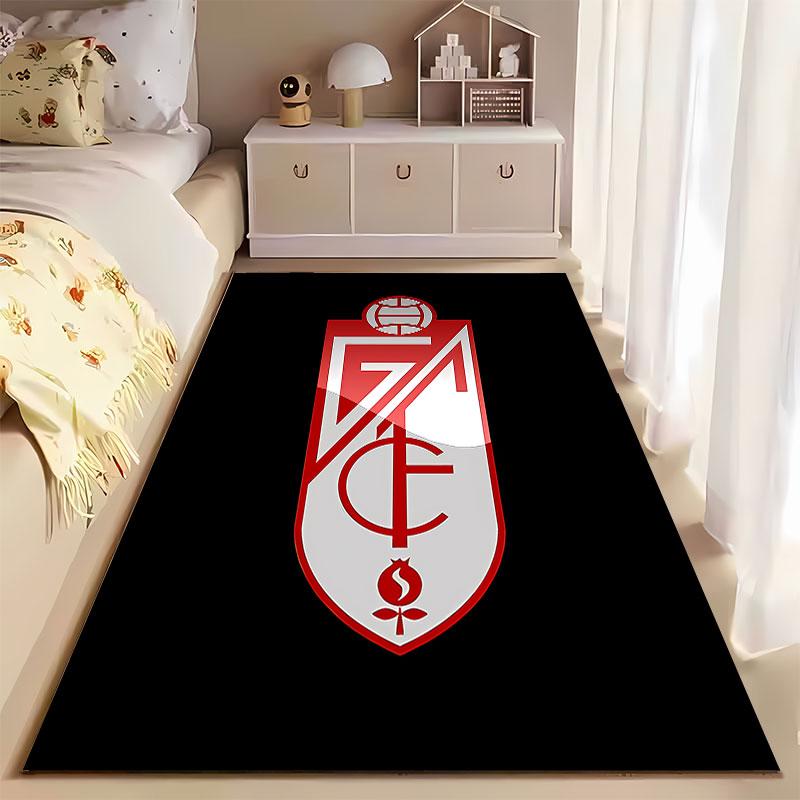 Red & White Shield Logo Carpet suitable as a non-slip mat for the living room or bedroom sofa