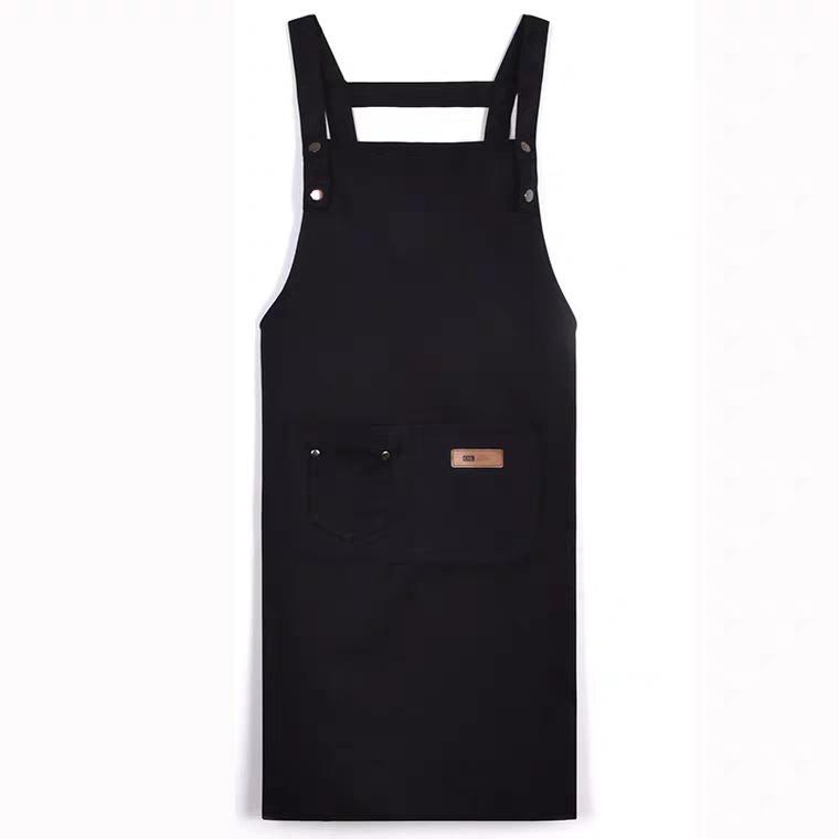 Unisex Logo Printing Apron for Nail Art & Milk Tea Shops - Ideal Kitchen Smock for Men & Women