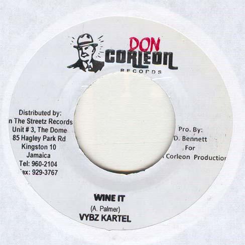 7-дюймовая пластинка VYBZ KARTEL - Wine It NONE Don Corleon Rec 2008 Ямайка Регги, Ска и Даб Б/У