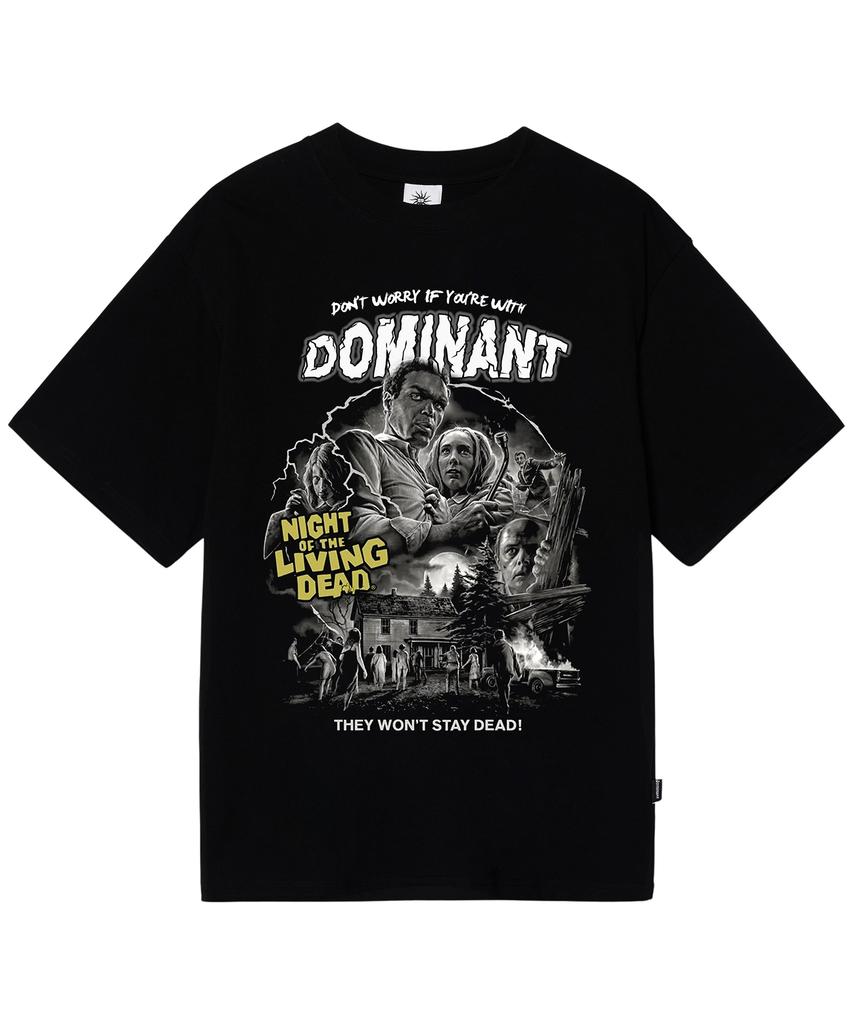 DOMINANT Unisex Nld Printed Embroidered Oversized Short Sleeve Tee