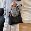 Модная Минималистичная Текстурированная Сумка-тоут с Декоративным Шелковым Шарфом Вместительная Сумка на Плечо Универсальная Сумка под Мышку для Женщин Повседневная