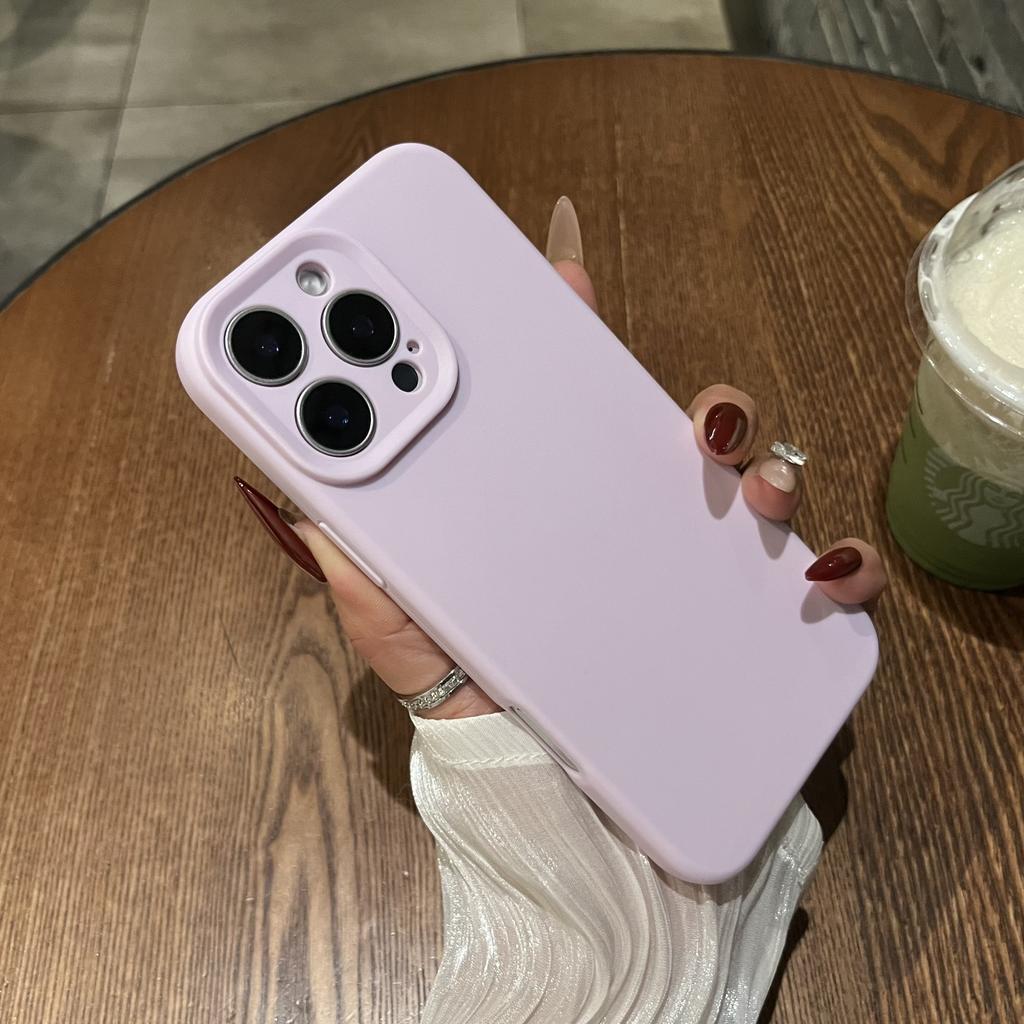 Мягкий силиконовый чехол конфетного цвета для iPhone 16 15 14 Plus 13 12 11 Pro Max Бронированный ударопрочный ТПУ резиновый бампер Простая матовая крышка