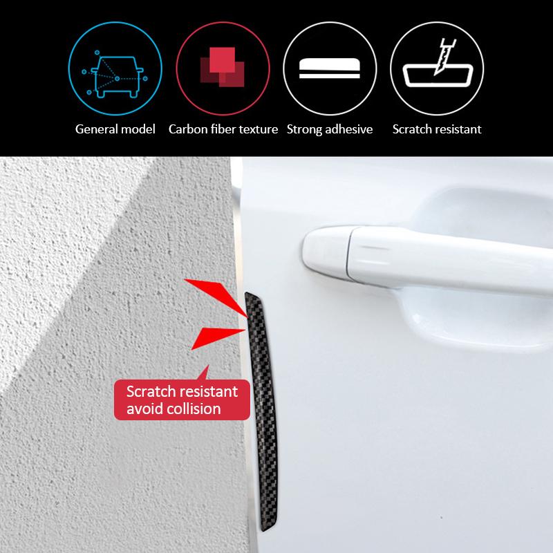 Накладка на кромку двери автомобиля, предотвращающая столкновение, декоративная накладка из углеродного волокна для модификации автомобиля, наклейка на крыло, защитная наклейка на кромку двери автомобиля