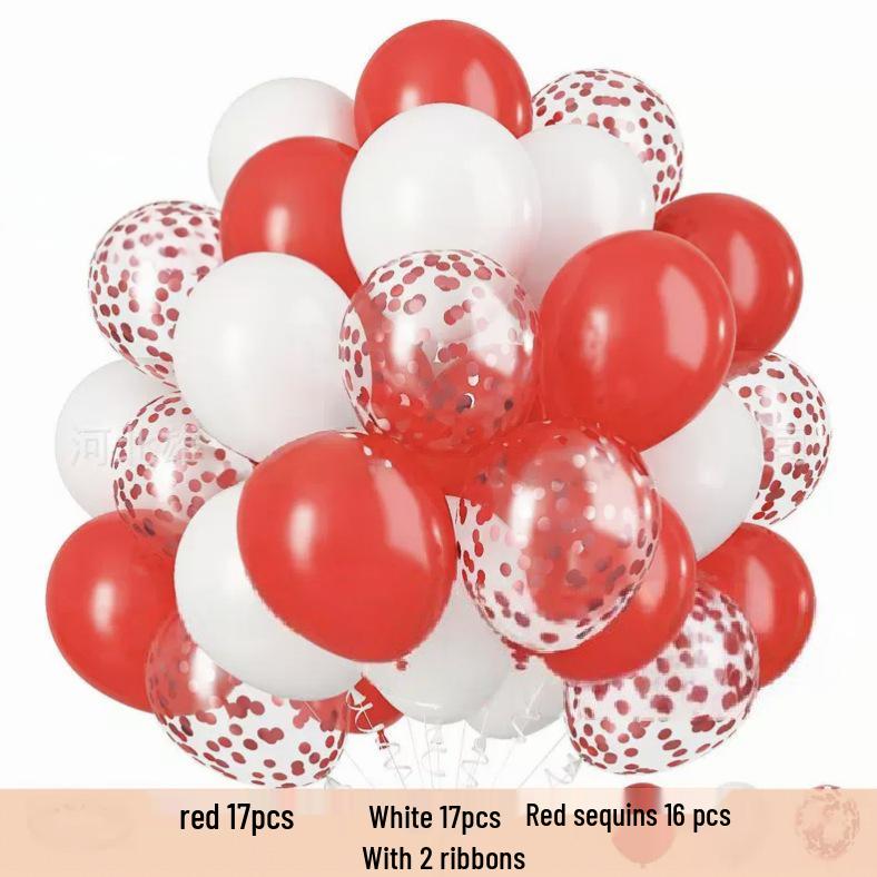 50PCS 12-inch Matte Balloon Set for Birthday, New Year, Wedding, and Party Decorations