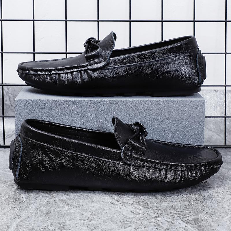 New Fashion Mens Casual Shoes Genuine Leather Male Loafers Comfy Summer Boats Shoes Mocassin Ultra-light Soft-Soled Driving Flat