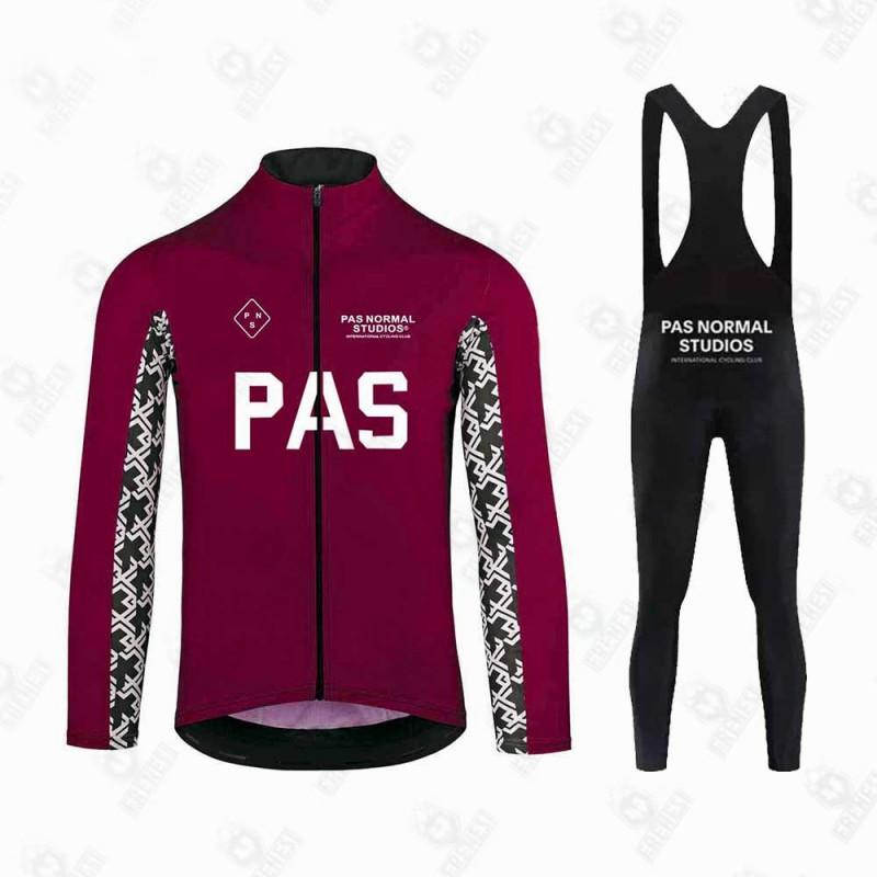 PNS Fleece Cycling Set Long Sleeve Bib Pants Road MTB Winter Outdoor Ride Unisex