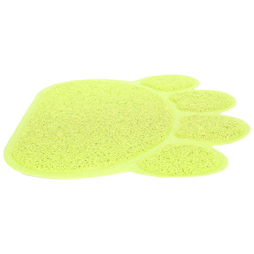 ПВХ коврик для кошачьего туалета для собак, водонепроницаемый противоскользящий коврик в форме лапы, миска для столовых приборов, товары для домашних животных(Зелёная Лапа