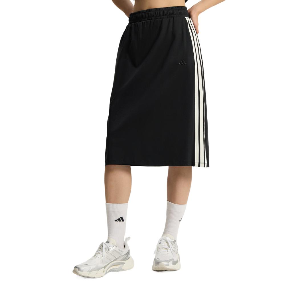 adidas Вязаные длинные юбки женские черные умеренной средней длины KS5348