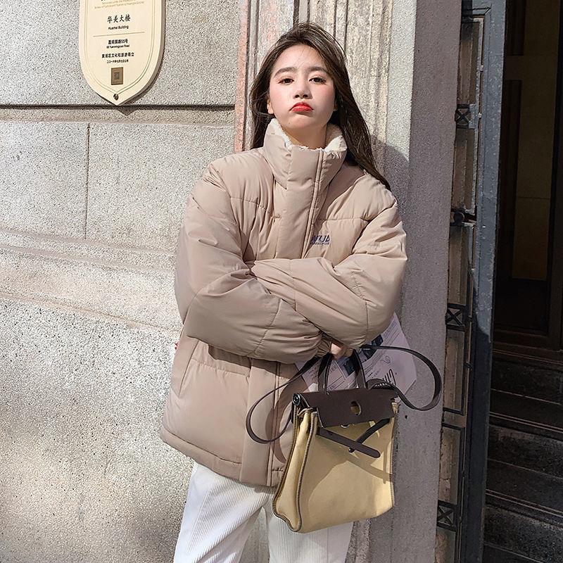 Женские куртки цвета хаки, зимнее мешковатое пальто, толстая теплая женская куртка-пуховик с хлопковой подкладкой, верхняя одежда