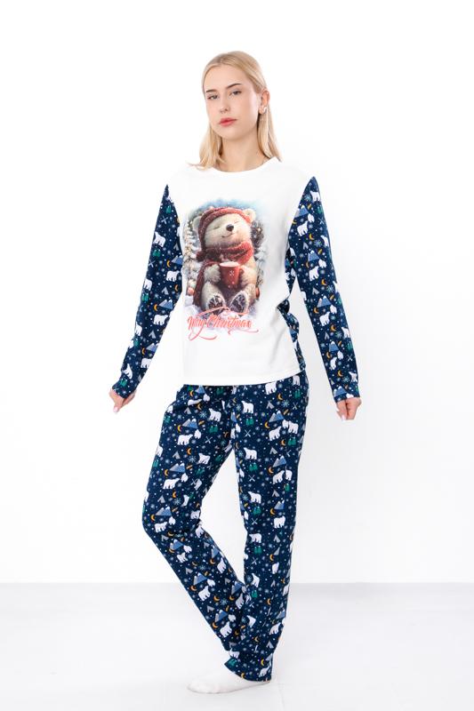 Pajama (women’s) – Warm Top & Pants with New Year Print, Winter, 8249-4 HC