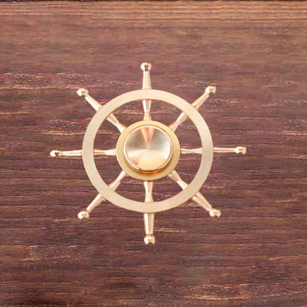 Твердый руль гироскоп украшения ручной работы ручной спиннер украшения латунный руль гироскоп карманная игрушка