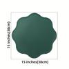 1/4/6PCS Round Placemats Sets Luxury Faux Leather Table Mats Pad Table Sets Embossed Flower Shaped Place Mats