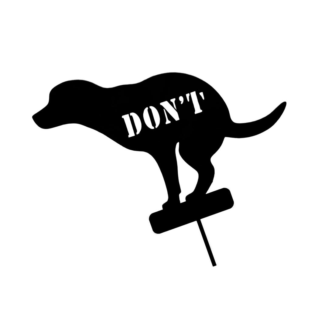 Железный столбик с надписью «Не какать во дворе» Не разрешается какать во дворе Садоводство Декоративный столбик для садового газона и двора