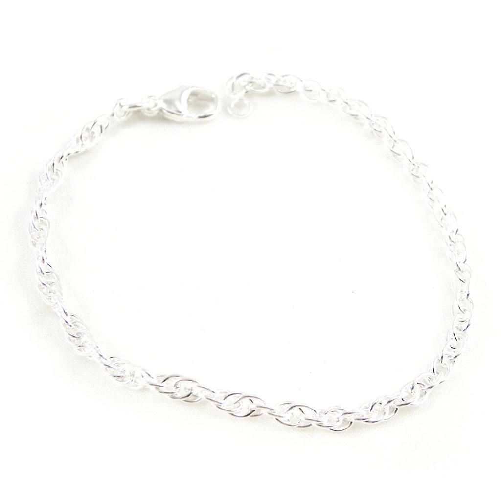 Altesse [H3005] - Silver 'Rope' Bracelet 18 Cm 3 Mm
