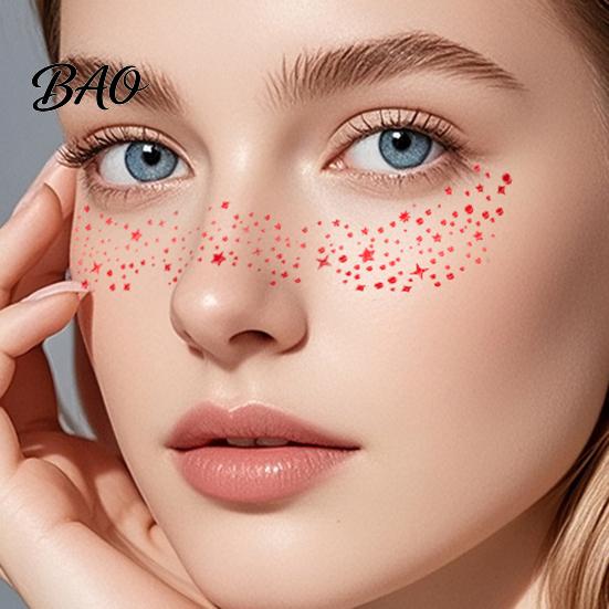 Skin Friendly Freckle Tattoos Glitter Stickers, Waterproof Temporary Face with Shimmer, Easy Sweat Proof Stickers Apply Remove, Makeup Party Body Art,