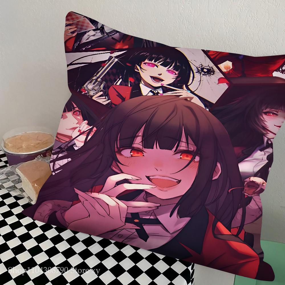 Аниме Kakegurui Наволочка Квадратная Подушка Спальня Диван Отдых Комфортная Подушка Автомобиль Гостиная Домашний Декор
