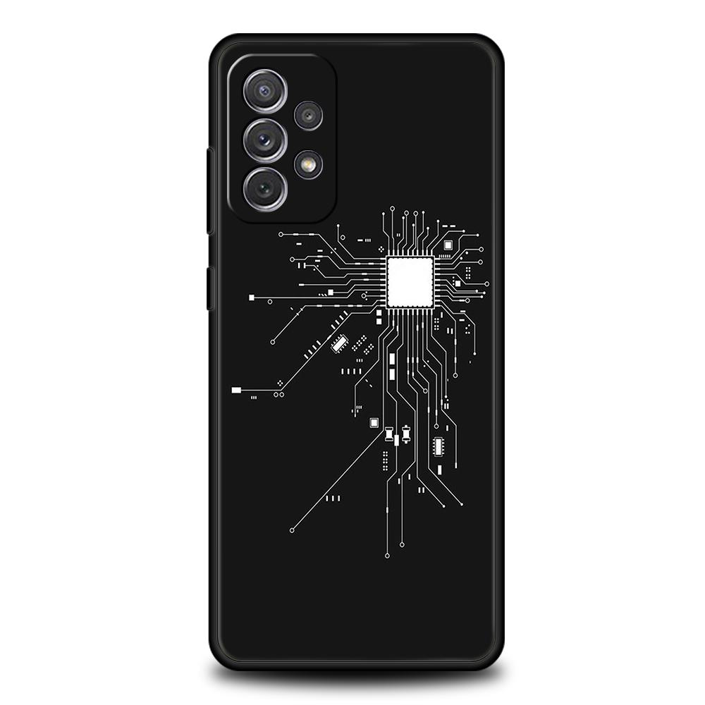 Чехол для телефона с печатной платой материнской платы для Samsung Galaxy A13 A14 A54 A73 A34 A51 A71 A22 A23 A32 A52 A01 A31 A41 ТПУ Оболочка