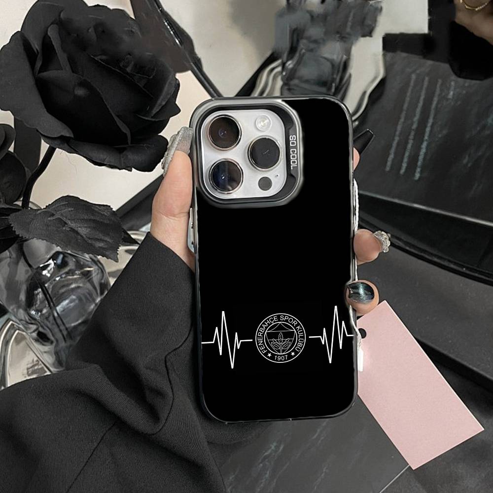 Крутой чехол для телефона с узором K-Turkey Fenerbahce-s для iPhone 17,16,15,14,13,12, Pro MAX Черный Матовый Ударопрочный Чехол