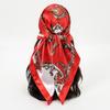 Retro Print 90cm Square Silk Scarf Women Neckerchief Female Shawls New Headband Hair Bands Foulard Hijab Wrap Bandana Luxury