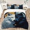 3pcs Wolf Moon Soft Comfortable Bedding set, For Bedroom, Guest Room And Dorm, All - Season Use, High-Definition Printing135