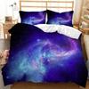 Space Galaxy Duvet Cover Set Polyester Comforter Cover With Pillowcase Queen Full King Twin Size For Kids Boys Girls Bedding Set