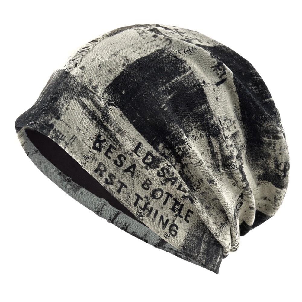 Tie-dye Slouchy Beanie Hat Stretchy Streetwear Beanie Retro Plush Lined Beanie For Men Women