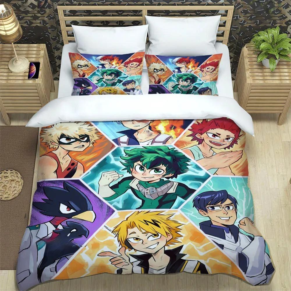 Exquisite My Hero Academia Wallpaper Digital Printing Bedding Set Duvet Cover Comforter Bed Youth Kids Girl Boys Gift