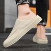 Men's Canvas Slippers Summer Outdoor Anti-slip Soft-sole Fashion Youth Casual Slippers Driving Sandals Joker Tide Half Slippers
