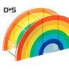 Офисный ящик для хранения в форме радуги, 5 отделений, полукруг, школьный стеллаж для хранения вещей, кабинет, рабочий стол, органайзер для косметики, канцелярских принадлежностей, ручка-мост
