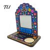 Photo Frames with Candle Holders Day of The Dead Frame Integrated Holder, Decorative Mexican Theme Decorations Sugar Skull Picture Frame,