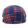 2022 British Retro Plaid Beret for Men & Women - Spring/Autumn Casual Cotton Duckbill Hat with Curved Brim