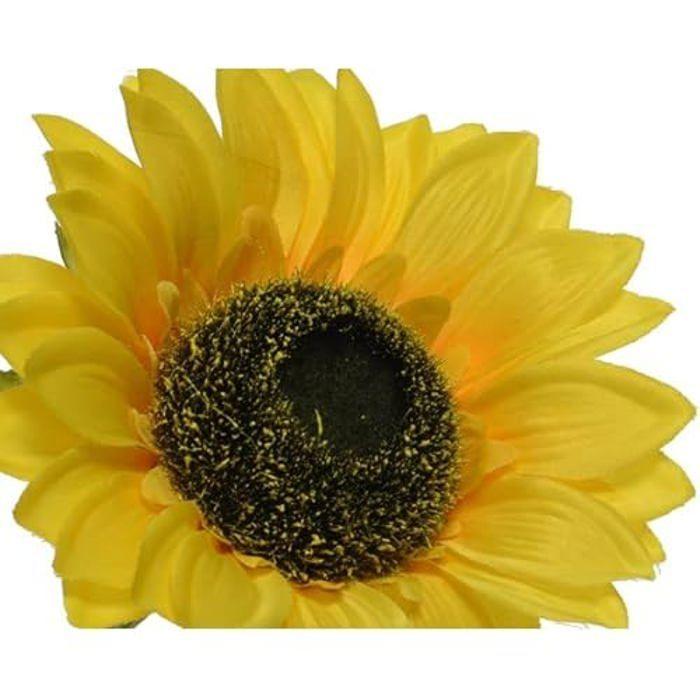 Fleurs artificielles - DECORIS - Tournesol sur tige - 15x10x72cm - Jaune - Courbable