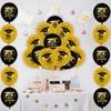 20 Pcs Happy Graduation Decorations Black Gold Confetti Balloon For Congratulation School College Graduation Party Grad Gift