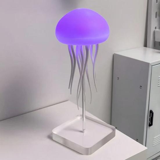 Floating Jellyfish Lamp Voice And Sound Activated Night Light USB Rechargeable Color Changing Ocean Mood Light for Bedroom Decor