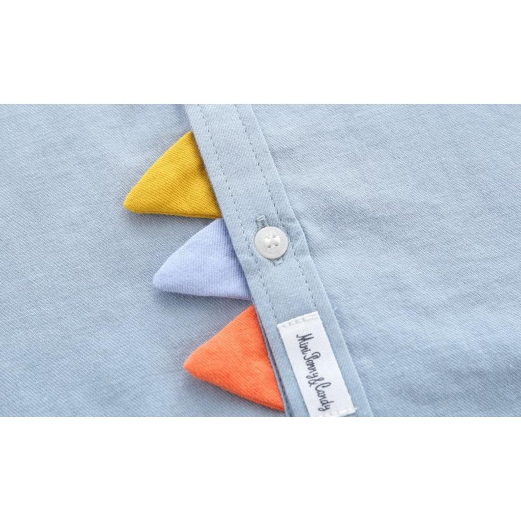 2025 Весна Осень Мальчики Длинные Рукава Блузки и Рубашки Дети Корейский Версия Хлопок Мультфильм Динозавры Печати Лацканы Топы 2-7 Лет