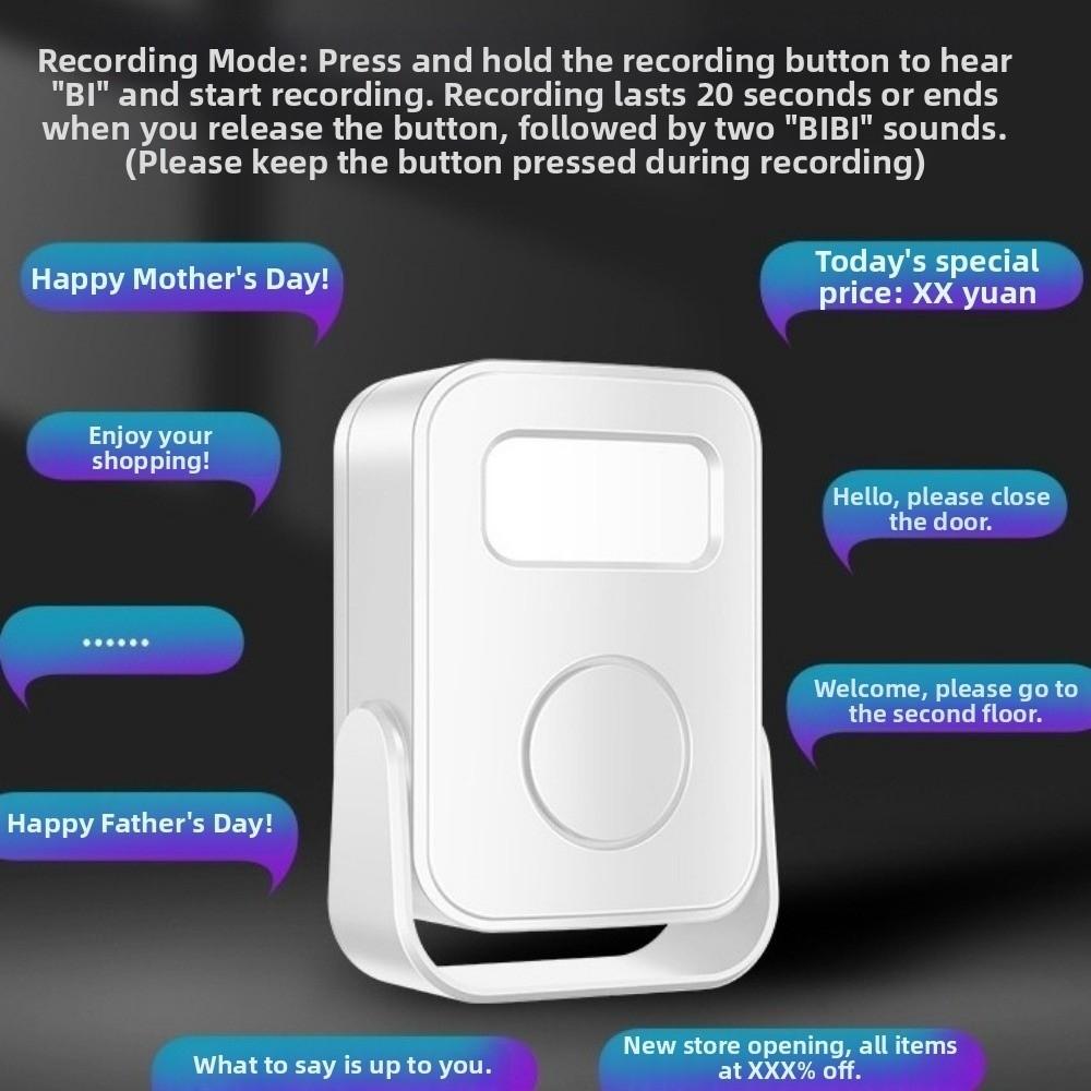 PIR Motion Detector Door Greeter Sensor Alarm Infrared Sensor Door Bell Chime Security System