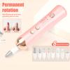 Electric Nail Drill with 8 Drill Bits LED Light USB Rechargeable Modes Adjustable Nail File Machine Portable Acrylic Gel Nail Polish Removal Tool