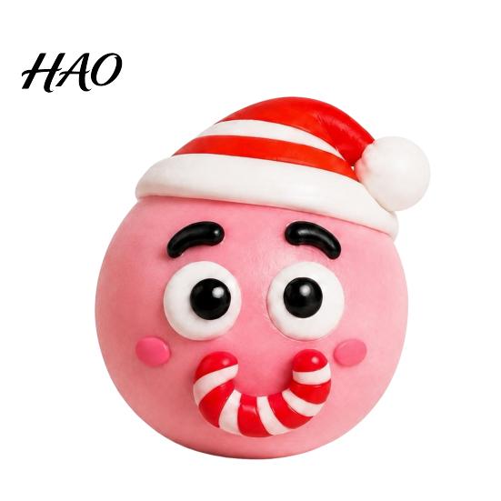 Detachable Expression Stress Ball 1/5Pcs DIY Christmas Relief Toy, Reindeer Snowman with Accessory, Soft Squeeze Sensory Party Favors Fidget Toy