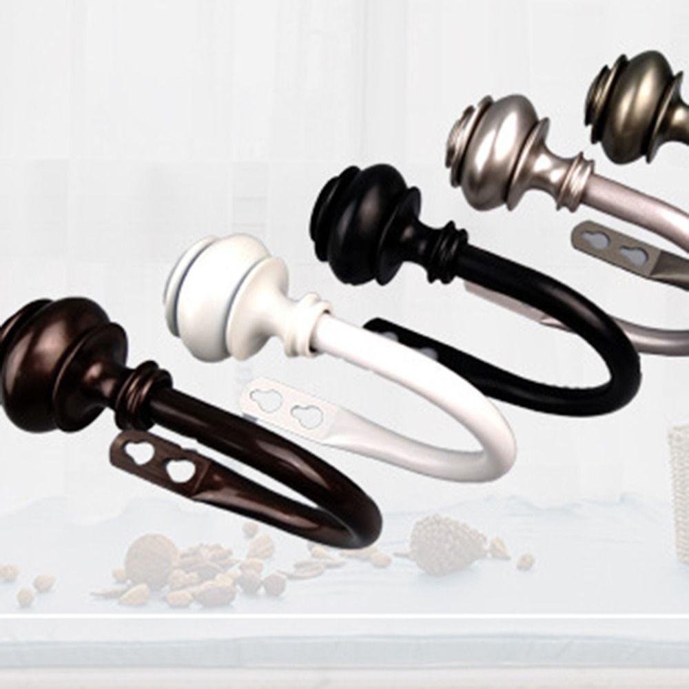 2Pcs Vintage Style Curtain Holdbacks U-Shaped Wall Mounted Tieback Hooks Fixed Elegant Drapery Tie Backs Bedroom