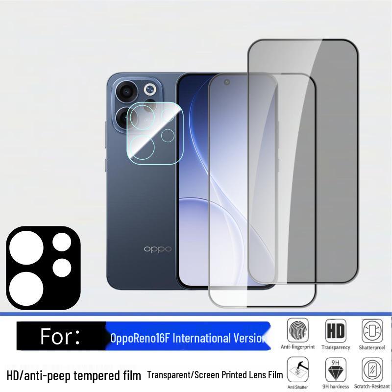 Защитная пленка с защитой от подглядывания для Oppo Reno 16 Pro - HD-прозрачный протектор для линзы, устойчивый к царапинам