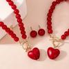 Модный комплект ювелирных изделий ожерелье браслет серьги для женщин дамы