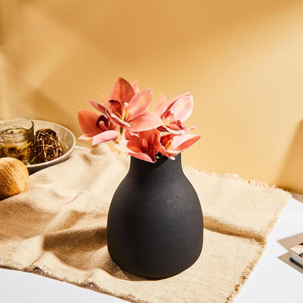 Ваза для цветов с покрытием, устойчивым к ржавчине | Стильная и легко моющаяся отделка | Компактный дизайн для современного декора | Ваза для букетов (Маленький)
