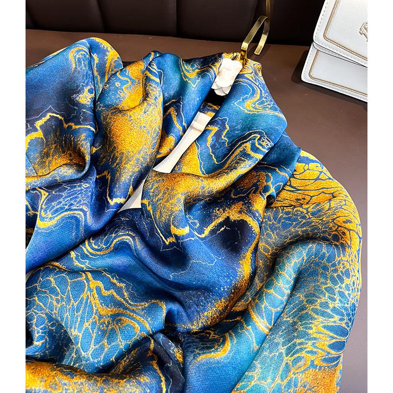 Soft Scarf Shawl - Classic Thin Satin Fabric, Smooth Texture, Sun Protection, Travel, Beach, Towel, Head Wrap, Women's Accessory