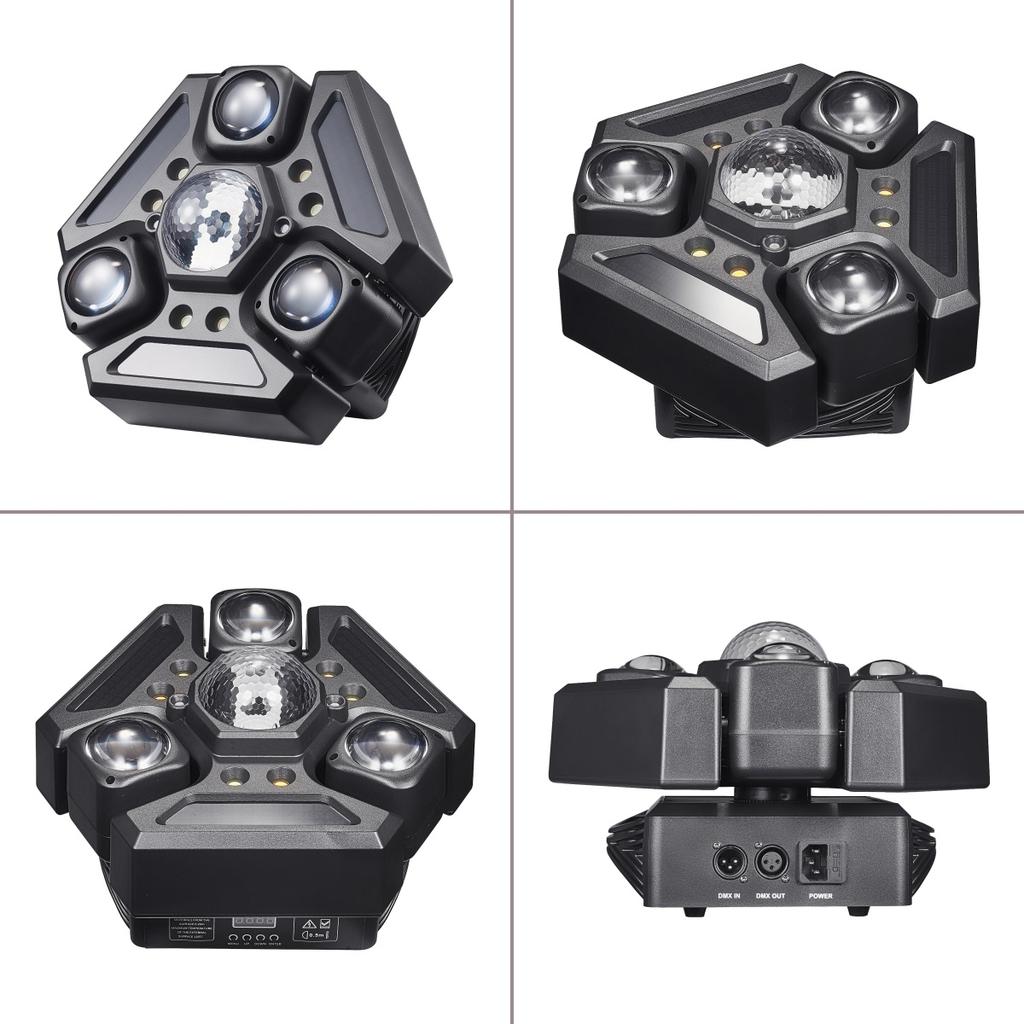RGBW светодиодный сценический дискотечный вращающийся свет, разноцветные лучи, DJ магический шар, пульт управления звуком, лампа для вечеринок, клубов, лазерное шоу