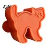 Home Baking Accessories Halloween Mini Pie Mold, Cat/Pumpkin/Ghost Shape, Reusable Embossed Easy Cookie Making Tools Hand Mold for Kitchen Pumpkin