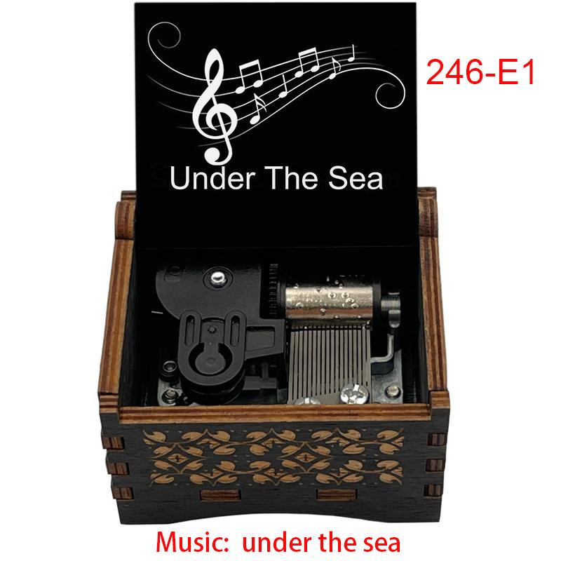Little Beauty Fish Music Box music Under the sea Wind up Mechanism Cute Collection Antique Musicial Box Crafts 3