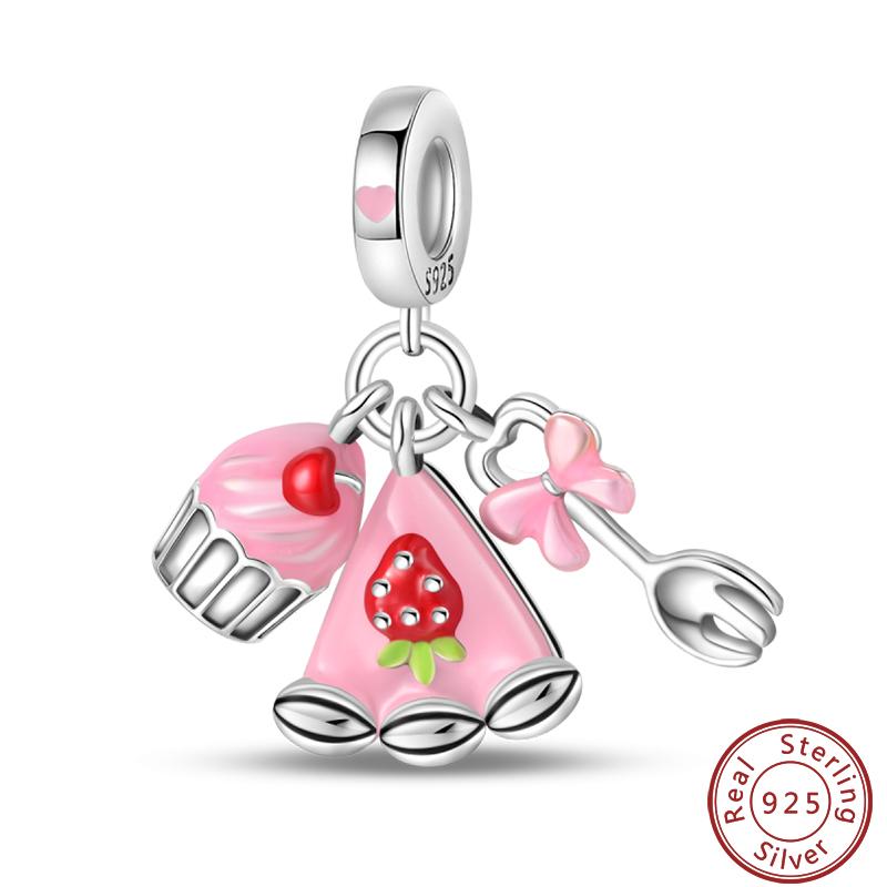 Медь Клубника Ананас Авокадо Фруктовая Десертная Серия Сладкие Шармы Бусины 3Мм Сделай Сам Подарок Изысканные Ювелирные Изделия